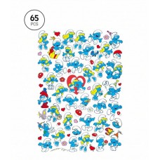 Set De 50 Stickers Pitufos Duentes Azules Monitos 90 S
